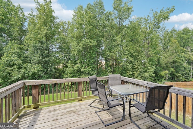 view of wooden terrace