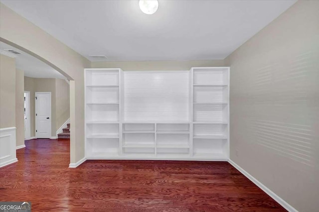 interior space featuring dark hardwood / wood-style floors