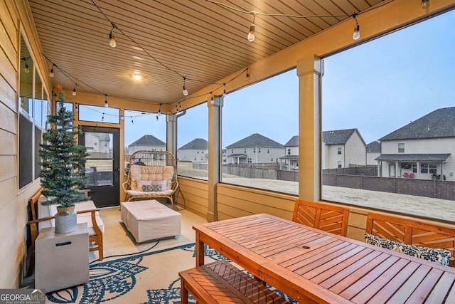 view of sunroom / solarium