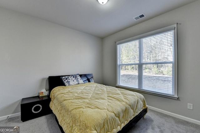 view of carpeted bedroom