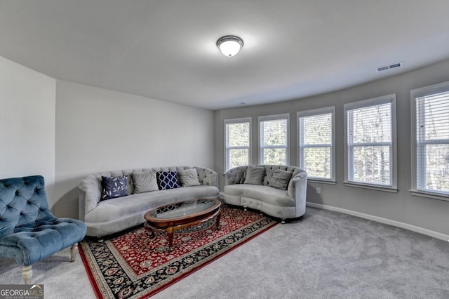 view of carpeted living room