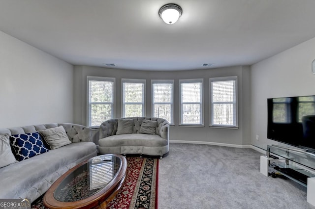 view of carpeted living room