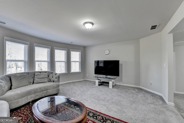 view of carpeted living room