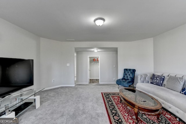 view of carpeted living room