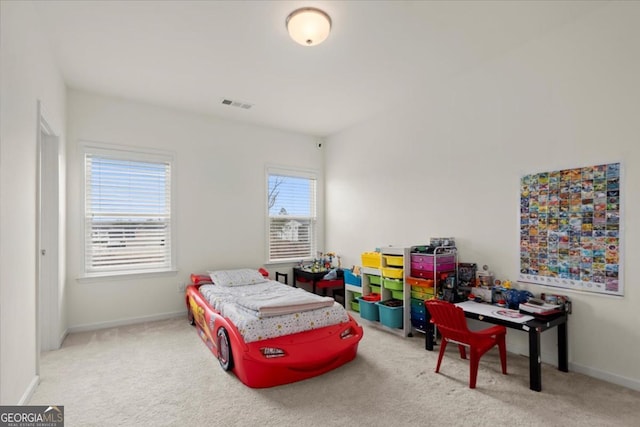 bedroom with carpet floors