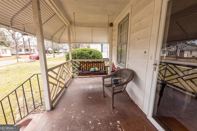 view of patio / terrace featuring covered porch