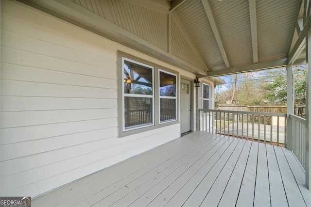 view of wooden deck