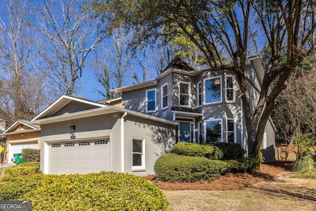 view of front of house featuring a garage