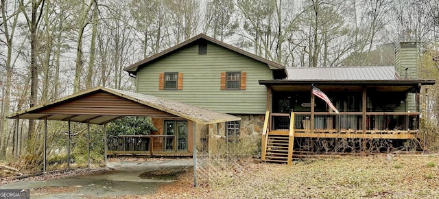 exterior space with a deck