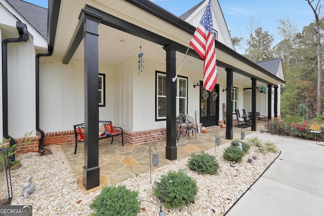 view of patio / terrace featuring covered porch