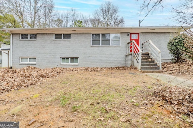 view of single story home