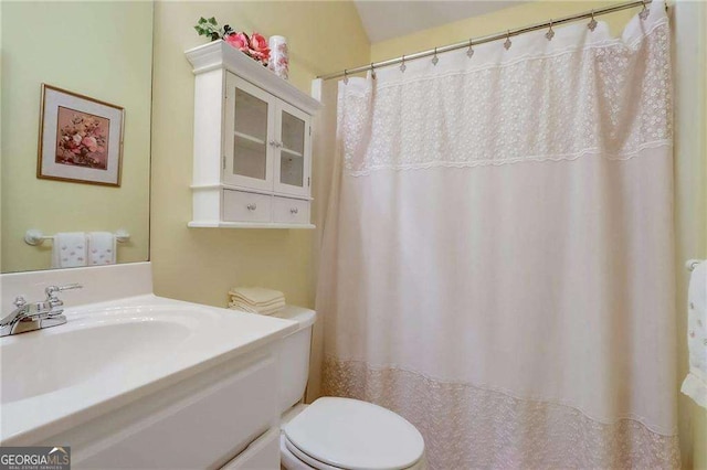 bathroom with sink and toilet