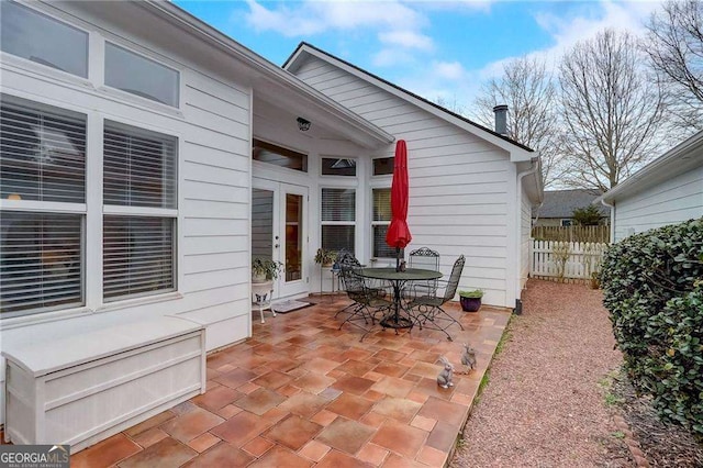 view of patio / terrace with french doors