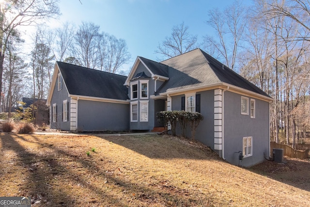 view of front of house with central AC