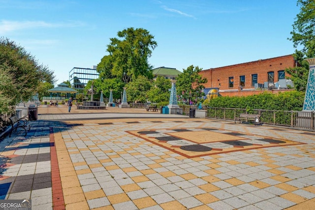 surrounding community with a gazebo