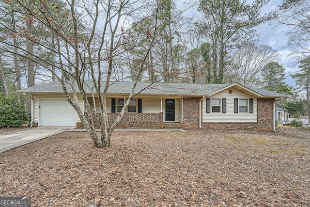 ranch-style house with a garage