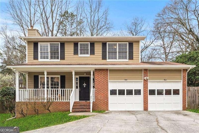 view of front of house featuring covered porch