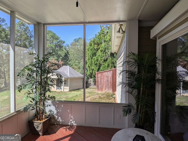 sunroom / solarium with plenty of natural light