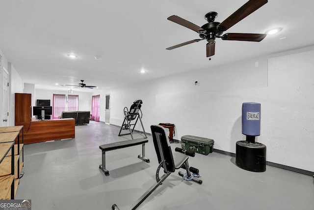 view of workout room