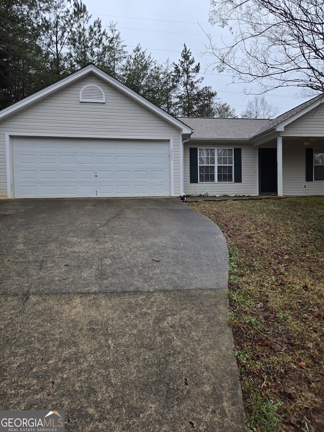 view of front of house featuring a garage