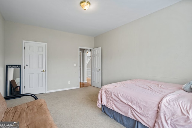 view of carpeted bedroom