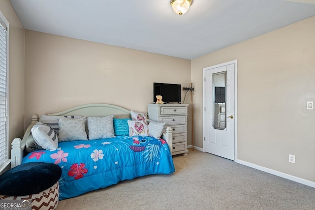 view of carpeted bedroom