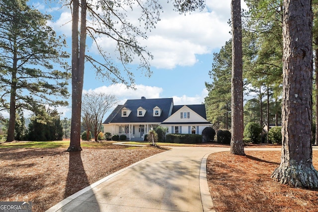 view of cape cod house