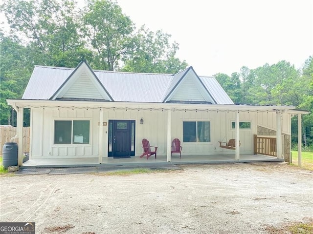 exterior space with covered porch