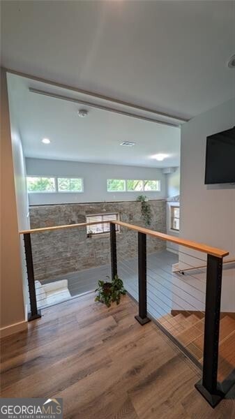 interior space featuring hardwood / wood-style flooring