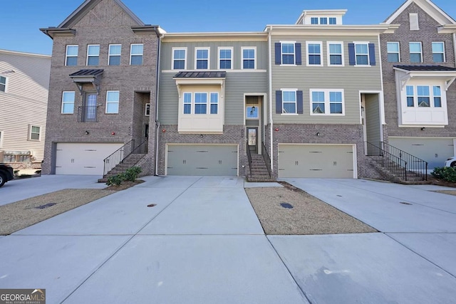 view of property featuring a garage