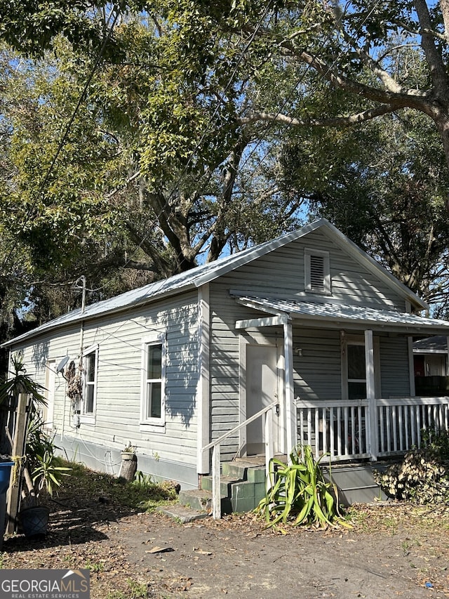 view of front of home with a porch