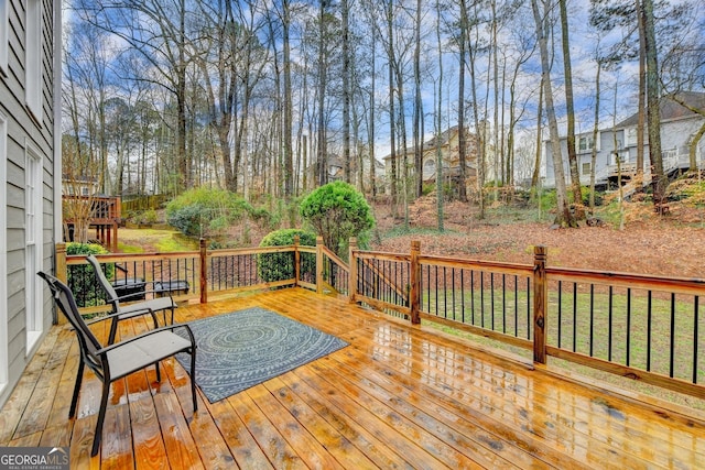 view of wooden deck