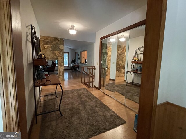 31 Hilltop Dr, Hayesville, NC 28904 - corridor with wood-type flooring