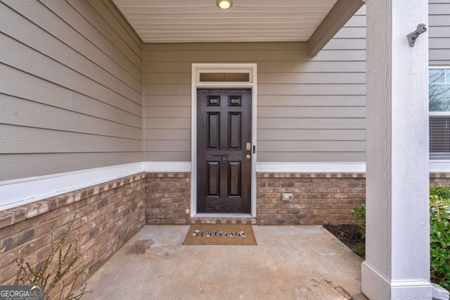 view of doorway to property