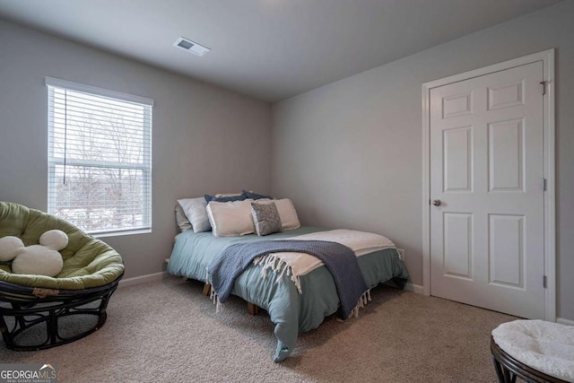 view of carpeted bedroom