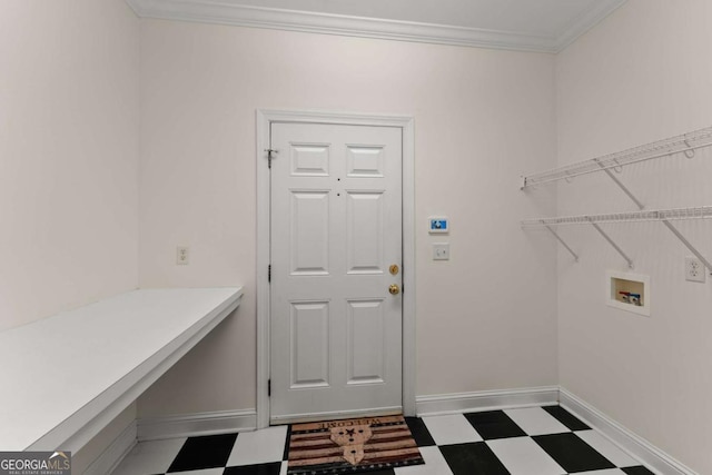 6320 Brady Rd, Murrayville, GA 30564 - laundry room with ornamental molding and washer hookup