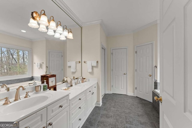 6320 Brady Rd, Murrayville, GA 30564 - bathroom featuring vanity and ornamental molding