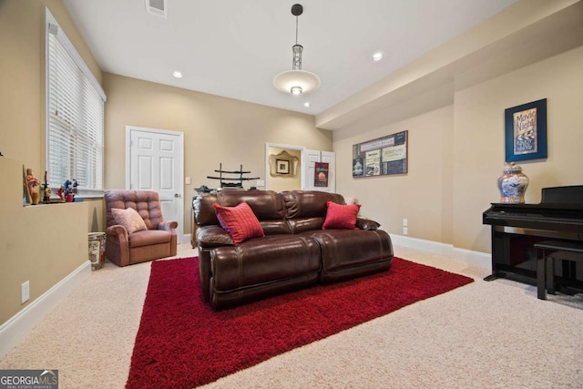 view of carpeted living room