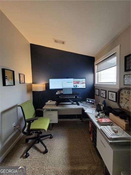 view of home office