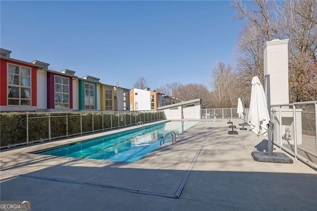 view of pool with a patio area