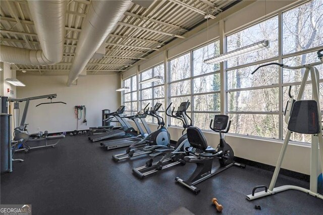 view of exercise room