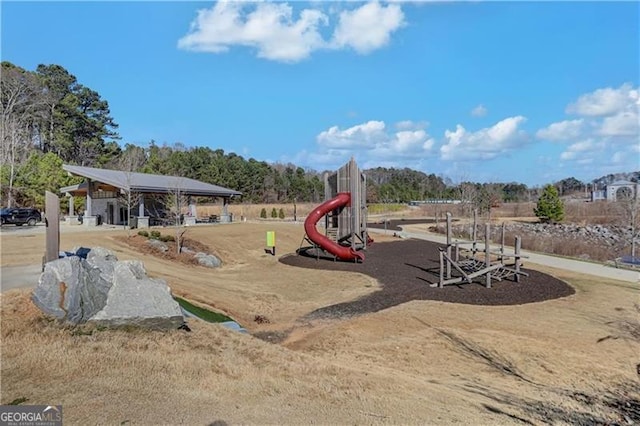 view of jungle gym