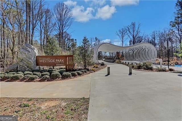 view of community sign