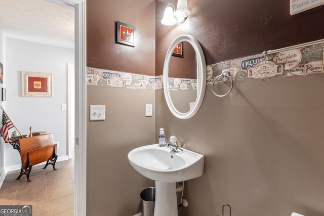 bathroom featuring tile patterned flooring