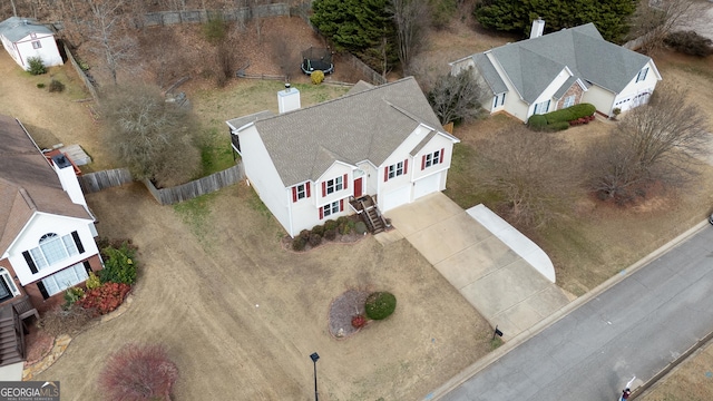 birds eye view of property