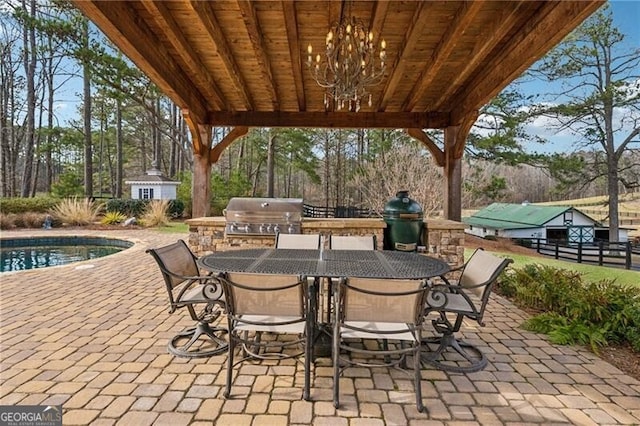 view of patio / terrace with grilling area and area for grilling