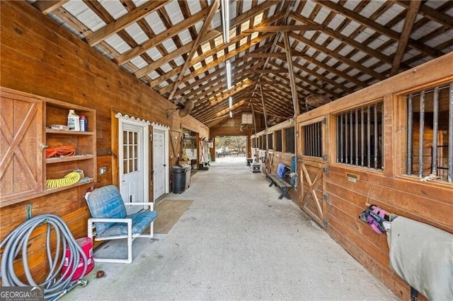 view of horse barn