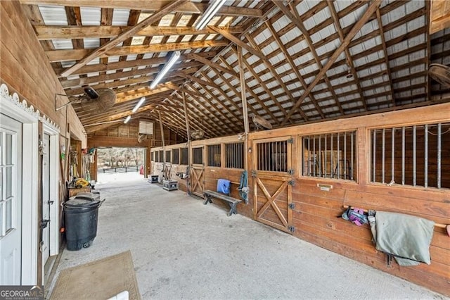 view of horse barn