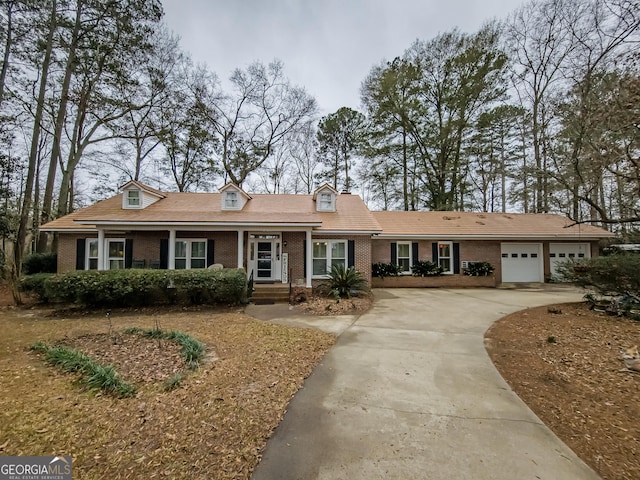 ranch-style home with a garage