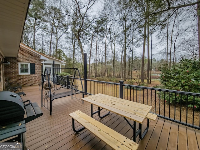 view of wooden terrace